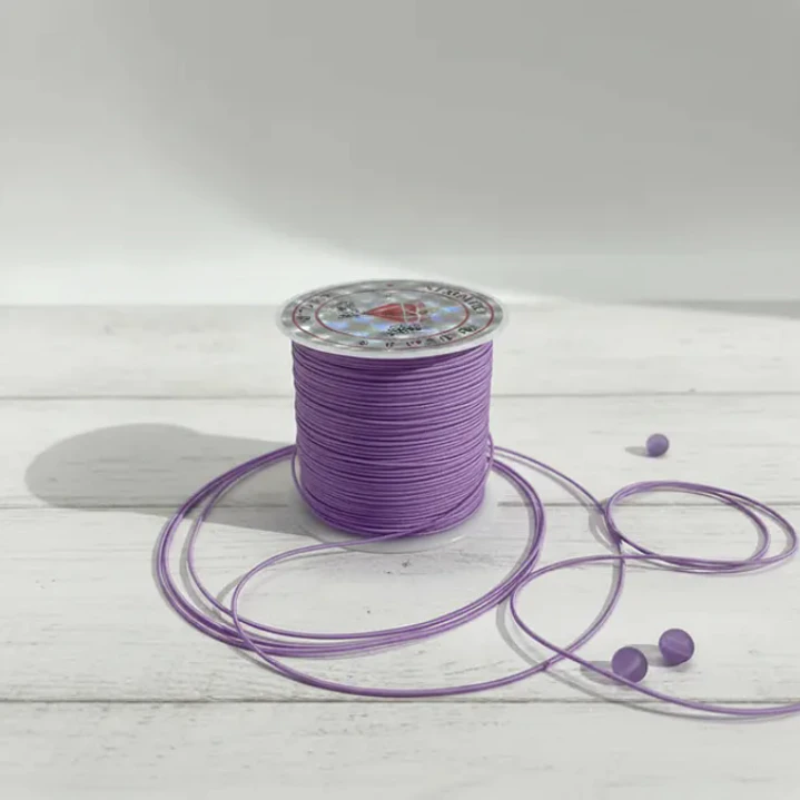 Hilo Elastico Para Pulsera 0.6 Mm Color Lila 20 Mtrs 6