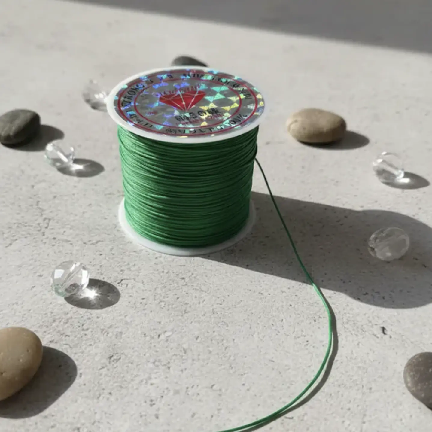 Hilo Elastico Para Pulsera 0.6 Mm Color Verde 20 Mtrs 4