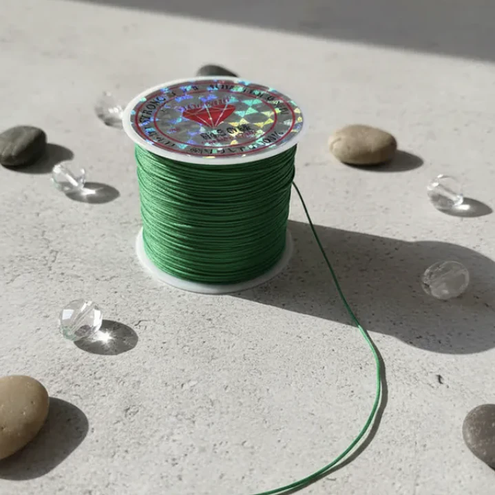 Hilo Elastico Para Pulsera 0.6 Mm Color Verde 20 Mtrs 4
