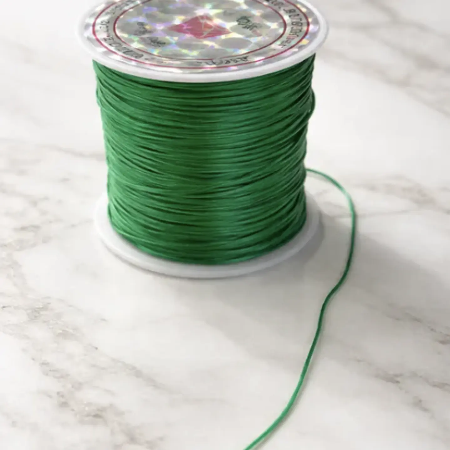 Hilo Elastico Para Pulsera 0.6 Mm Color Verde 20 Mtrs 5