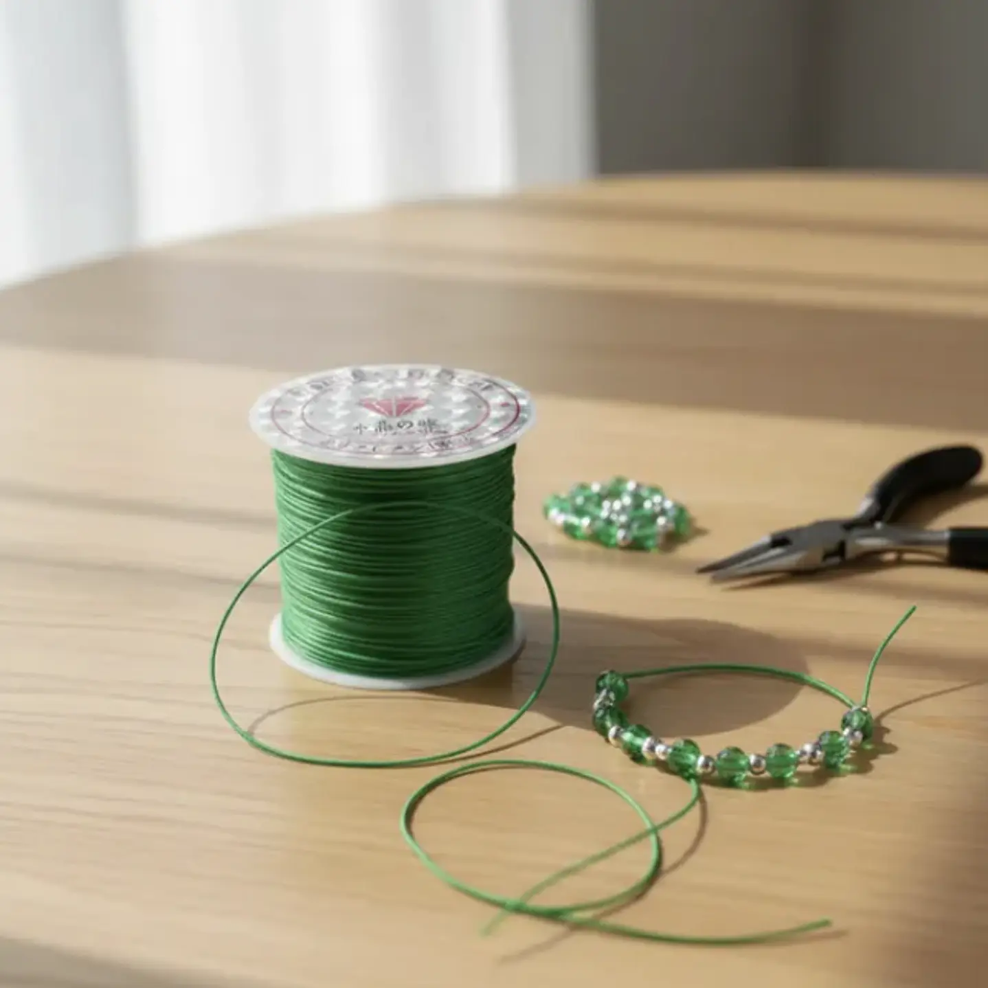 Hilo Elastico Para Pulsera 0.6 Mm Color Verde 20 Mtrs 7