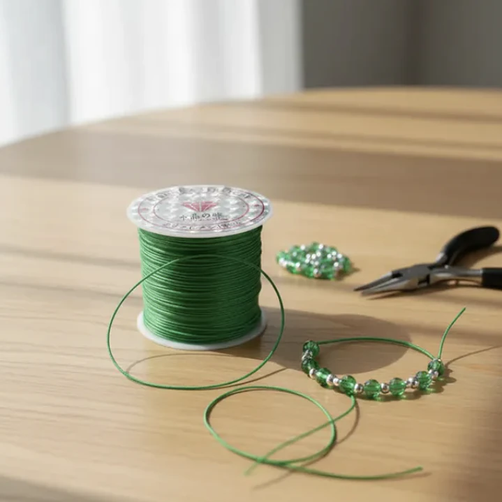 Hilo Elastico Para Pulsera 0.6 Mm Color Verde 20 Mtrs 7