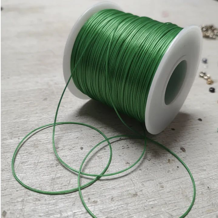 Hilo Elastico Para Pulsera 0.6 Mm Color Verde 20 Mtrs 1
