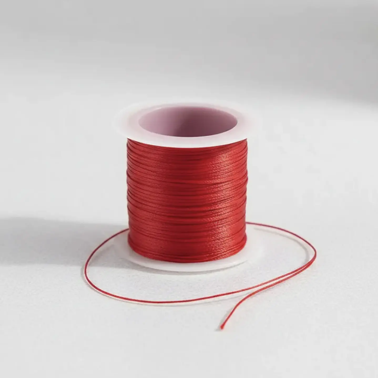 Hilo Encerado  Bisuteria  20 Mtrs  Grosor 1mm Color Rojo 1un 8