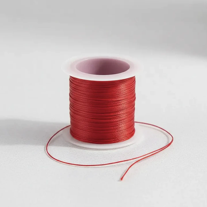 Hilo Encerado  Bisuteria  20 Mtrs  Grosor 1mm Color Rojo 1un 8