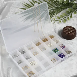 Caja  Organizadora Plastico 24 Compartimento 13x19x2 Cms