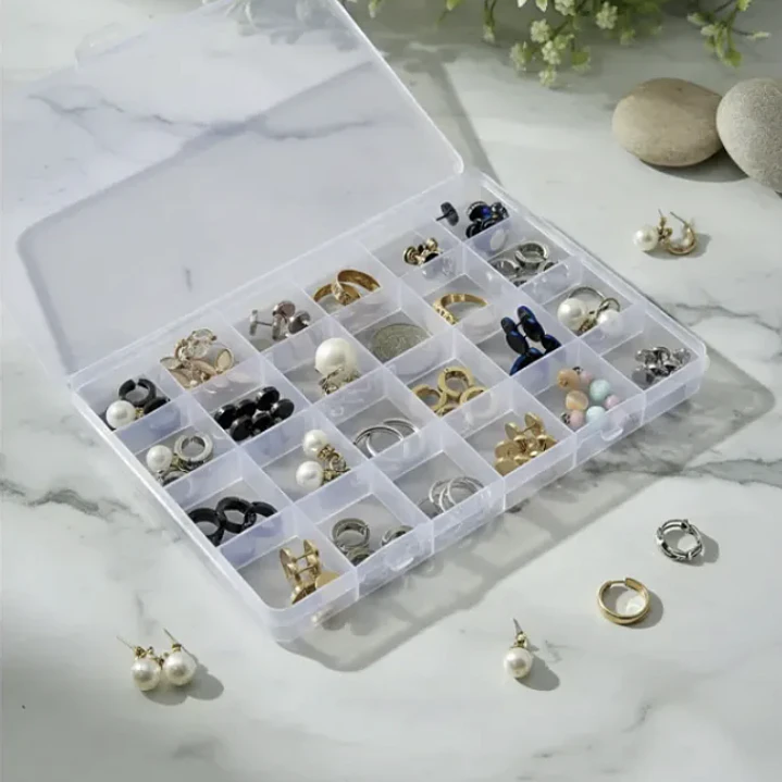 Caja  Organizadora Plastico 24 Compartimento 13x19x2 Cms 2