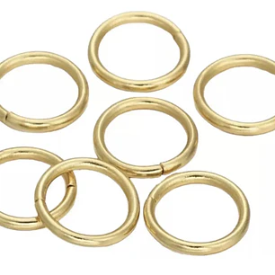 Argolla Union Bisutería Pack 50 Und Color Dorado B3e 14mm