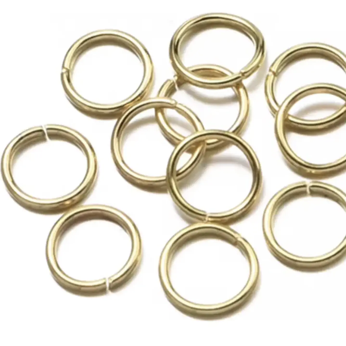 Argolla Union Bisutería Pack 50 Und Color Dorado B3e 14mm 2