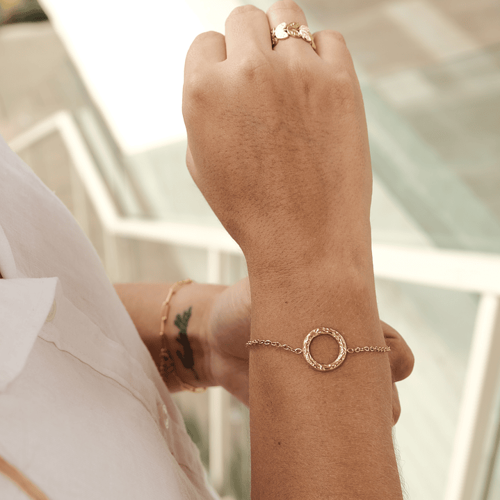Pulsera Circulo con Textura 1