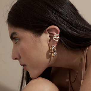 Earcuff Palermo Plateado -Solmare (NUEVO)