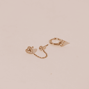 SET X 3 Aretes Amore blancos 