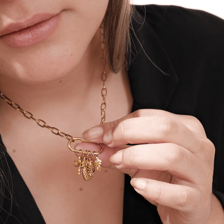 Cadena Talismà Dorada Dijes intercambiables 2