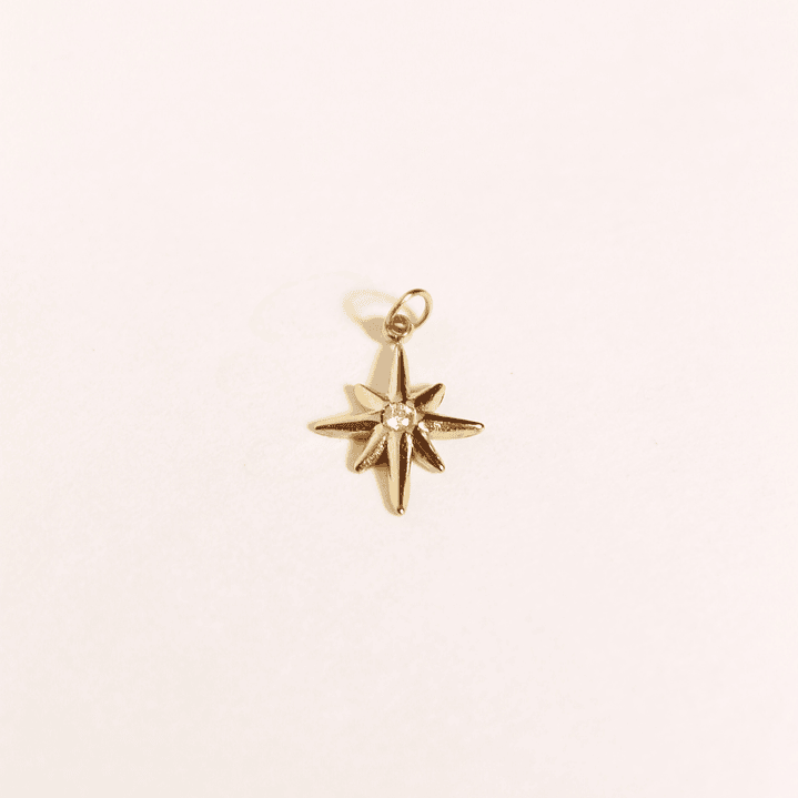 Dije estrella circon blanco