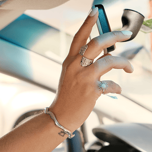 Anillo Martillado Doble Silver 