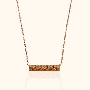 Cadena con lamina circones blancos