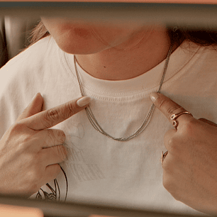 Collar al compás silver