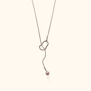 Cadena Órbita Plateada - Aura