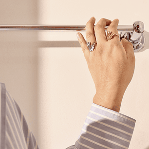 Anillo Ritmo Plateado - Aura