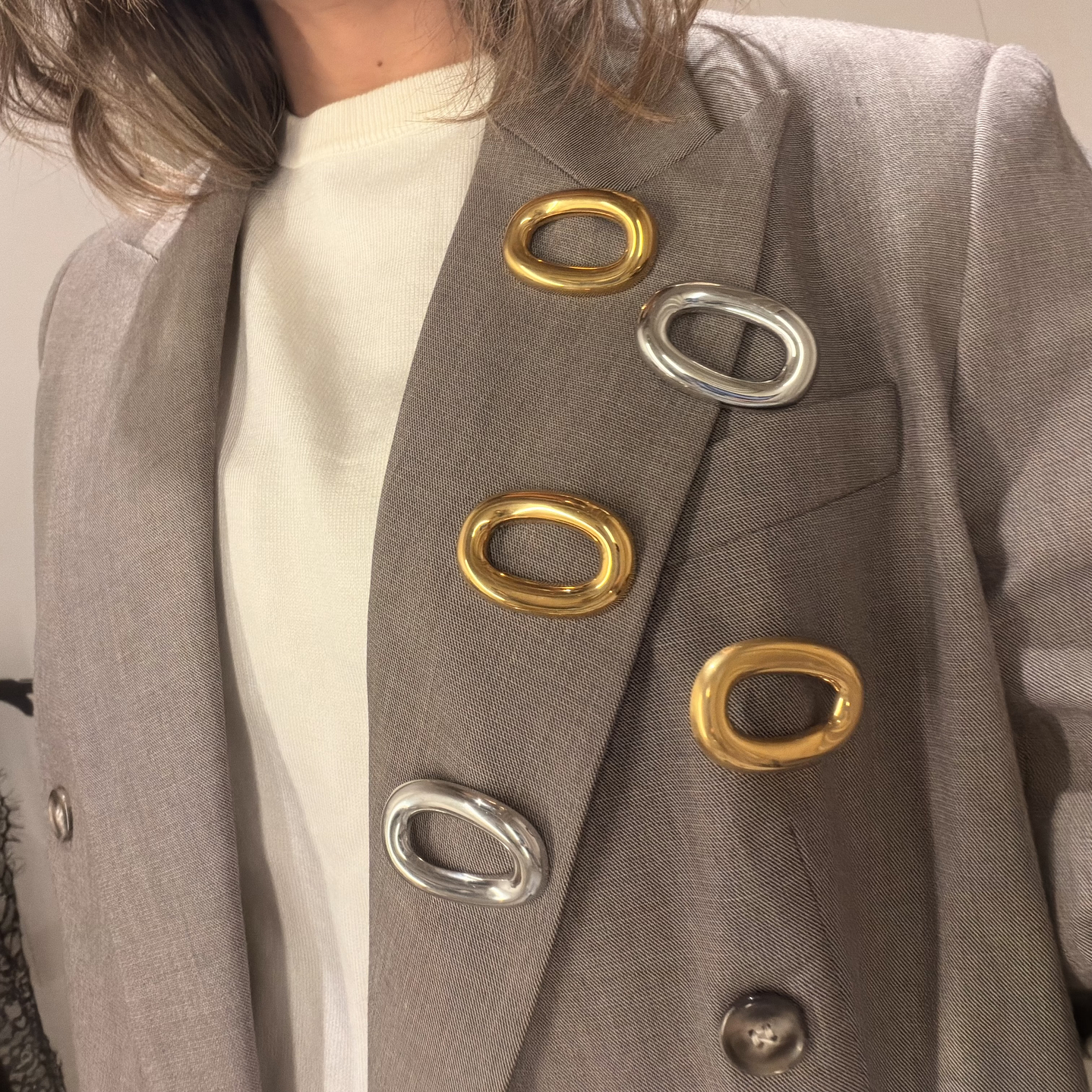 Prendedor Aura Plateado 3