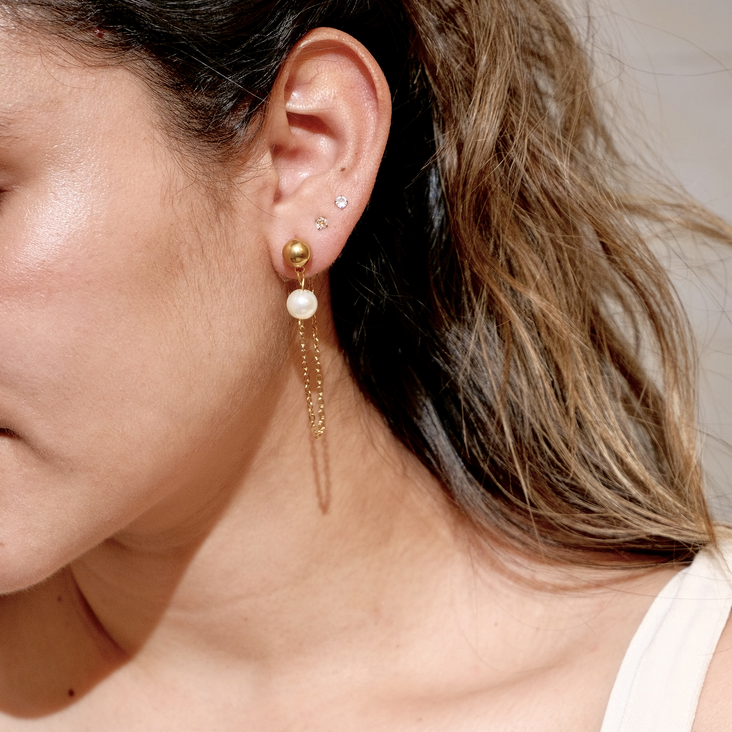 Aretes Santa Cruz Blancos - Summer Pearl 2