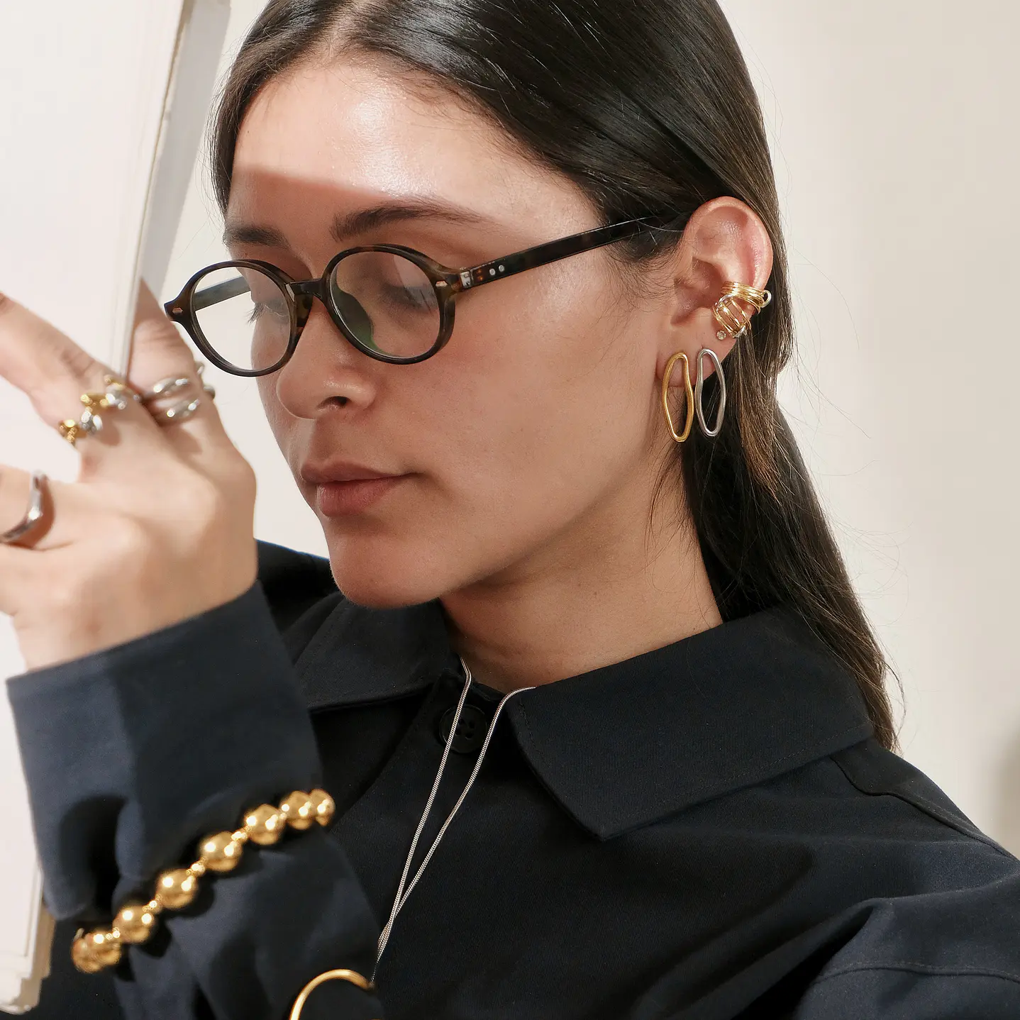 Aretes Propósito Plateado - A Modo Propio   2