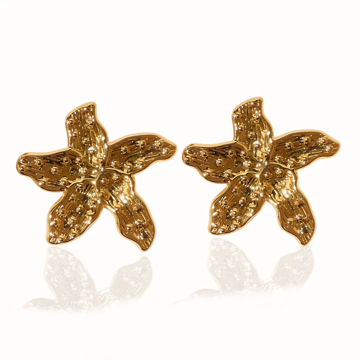 Aretes flores maxi con balines 1