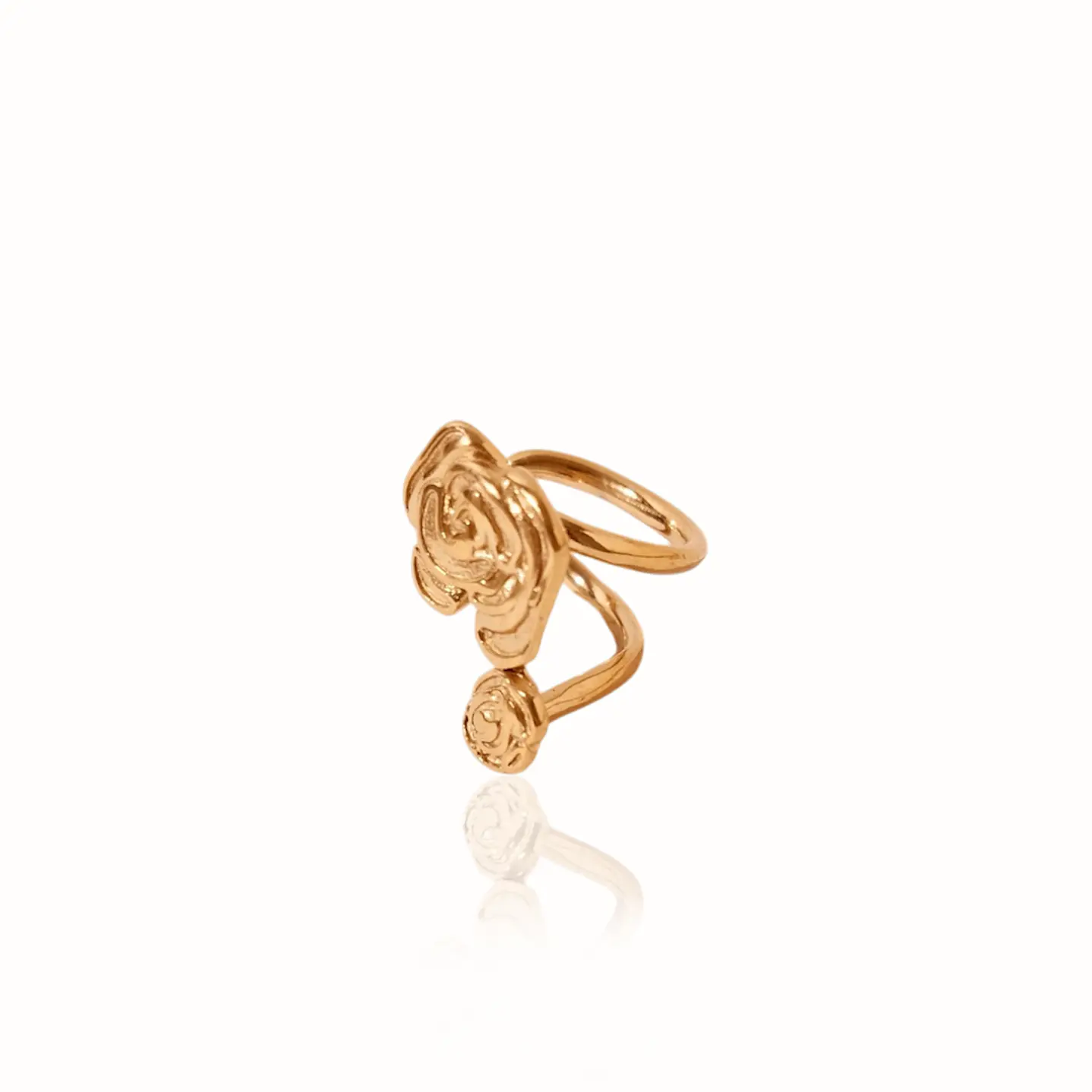 Earcuff de doble flor 