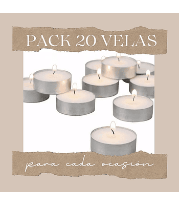 Pack de 20 velas aromaticas
