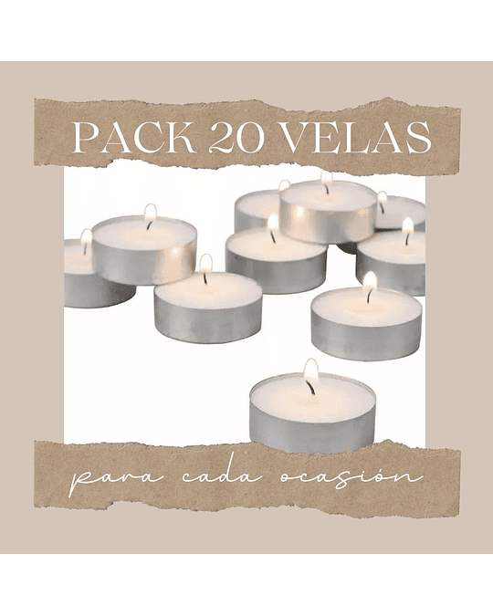 Pack de 20 velas aromaticas