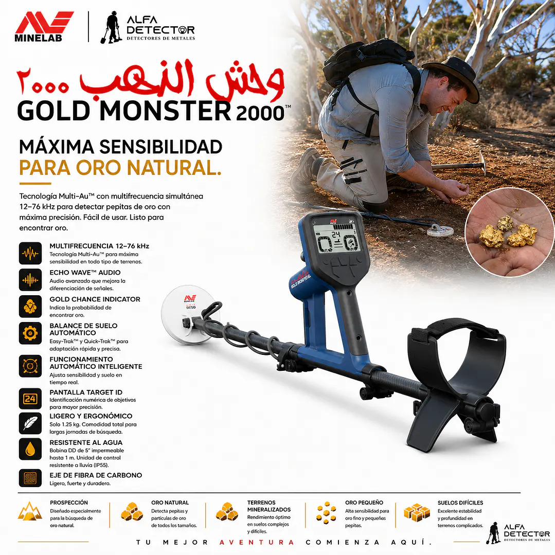 Detector de Metales Minelab Gold Monster 2000 5