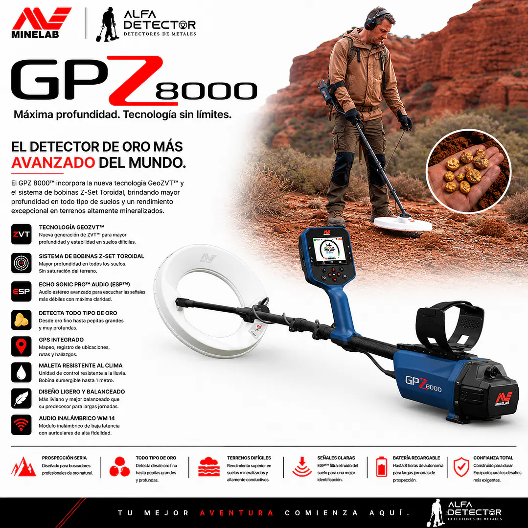 Detector de Metales Minelab GPZ 8000 2