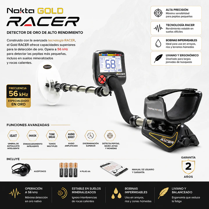 Detector de Metales Nokta Makro Gold Racer Standard Package 3
