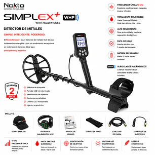 Detector de Metales Nokta Makro Simplex + WHP