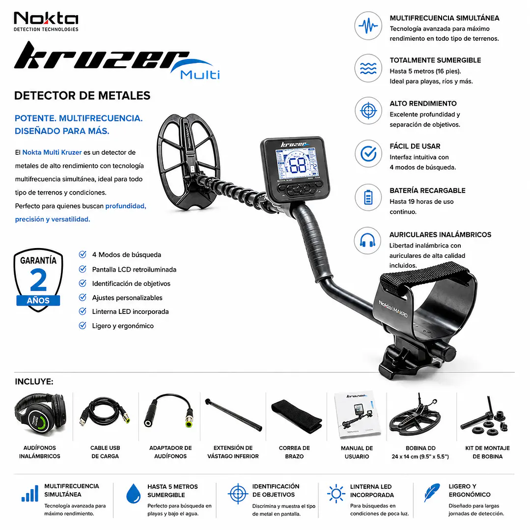 Detector de Metales Nokta Makro Multi Kruzer 1