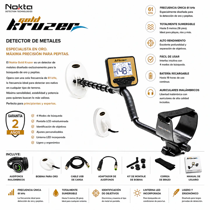 Detector de Metales Nokta Makro Gold Kruzer 2