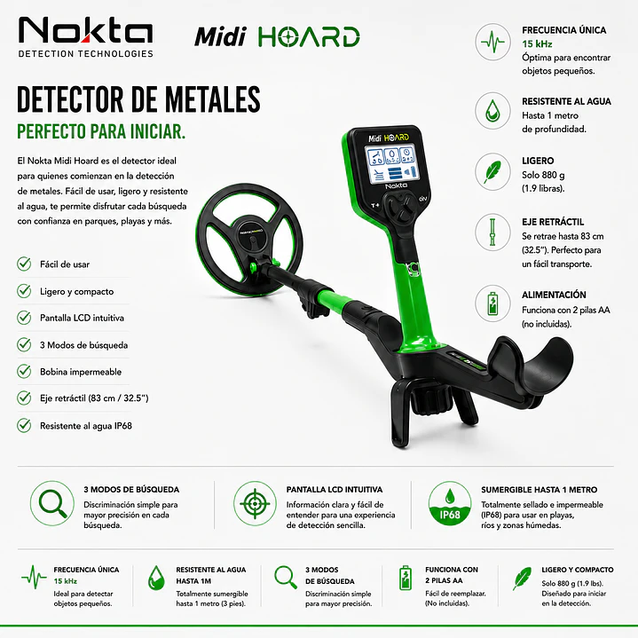 Detector de Metales Nokta Makro Midi Hoard 2