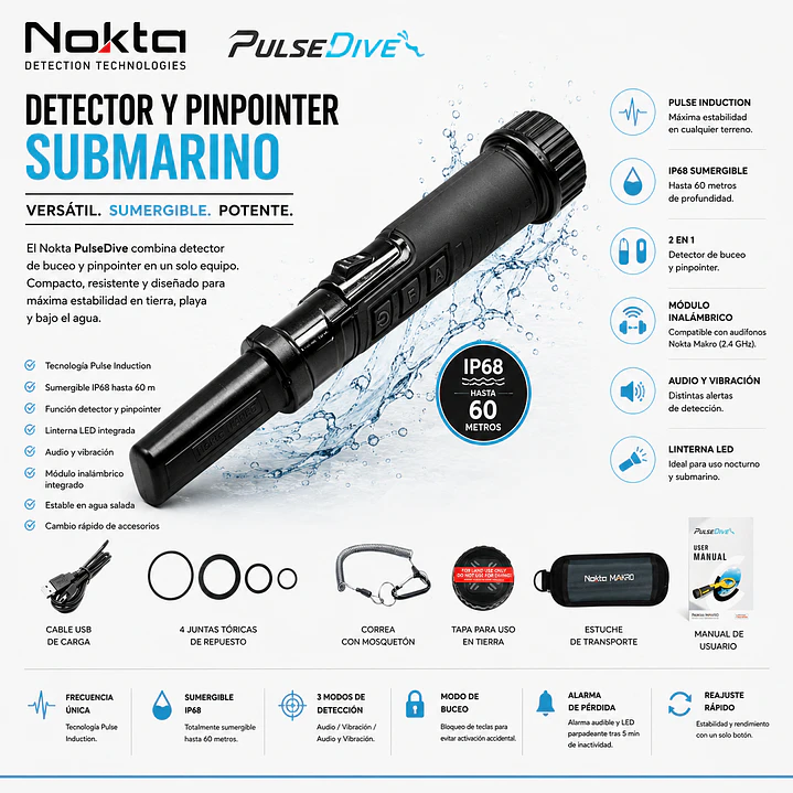 Detector de Metales Nokta Pulse Dive 2