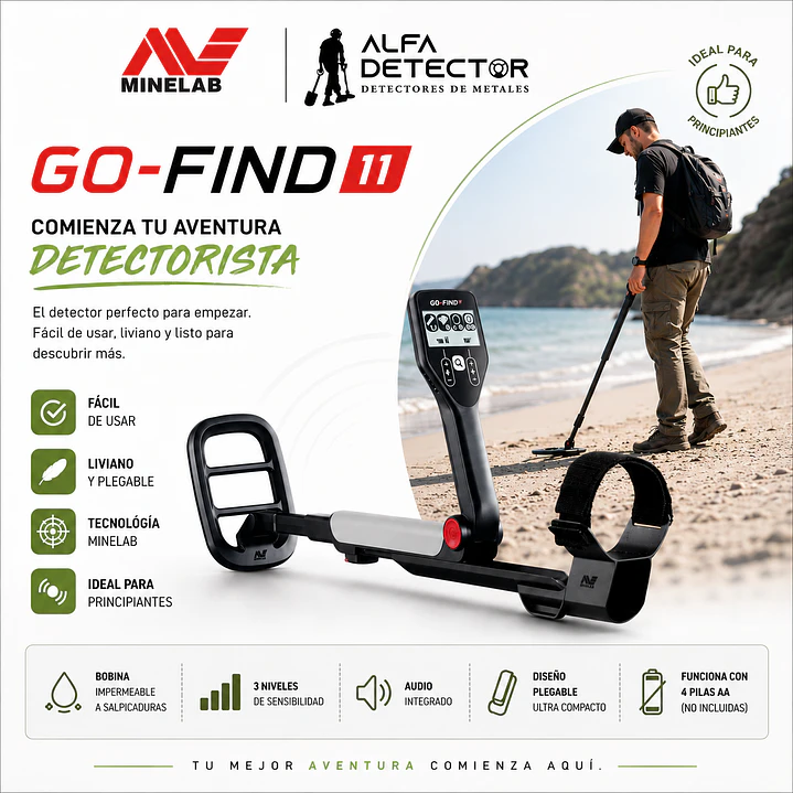 Detector de Metales Minelab Go Find 11 2