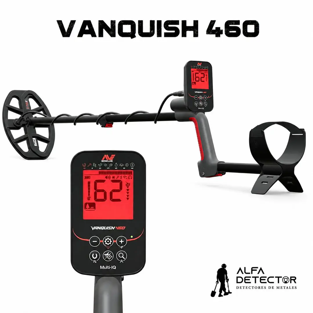 Detector de Metales Minelab VANQUISH 460 tecnología Multi-IQ, 7