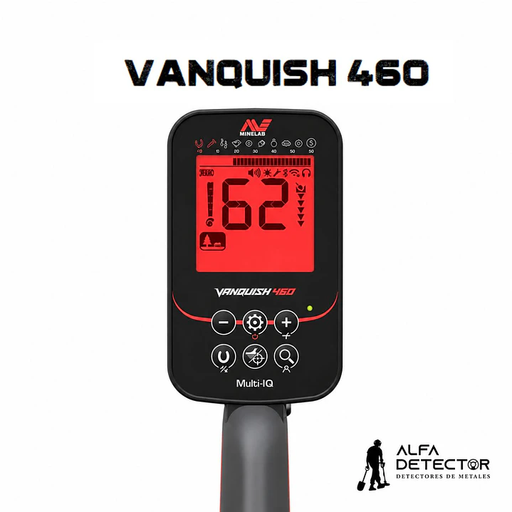 Detector de Metales Minelab VANQUISH 460 tecnología Multi-IQ, 6