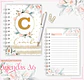 Agenda Permanente – A6 Floral Bege - Thumbnail 1