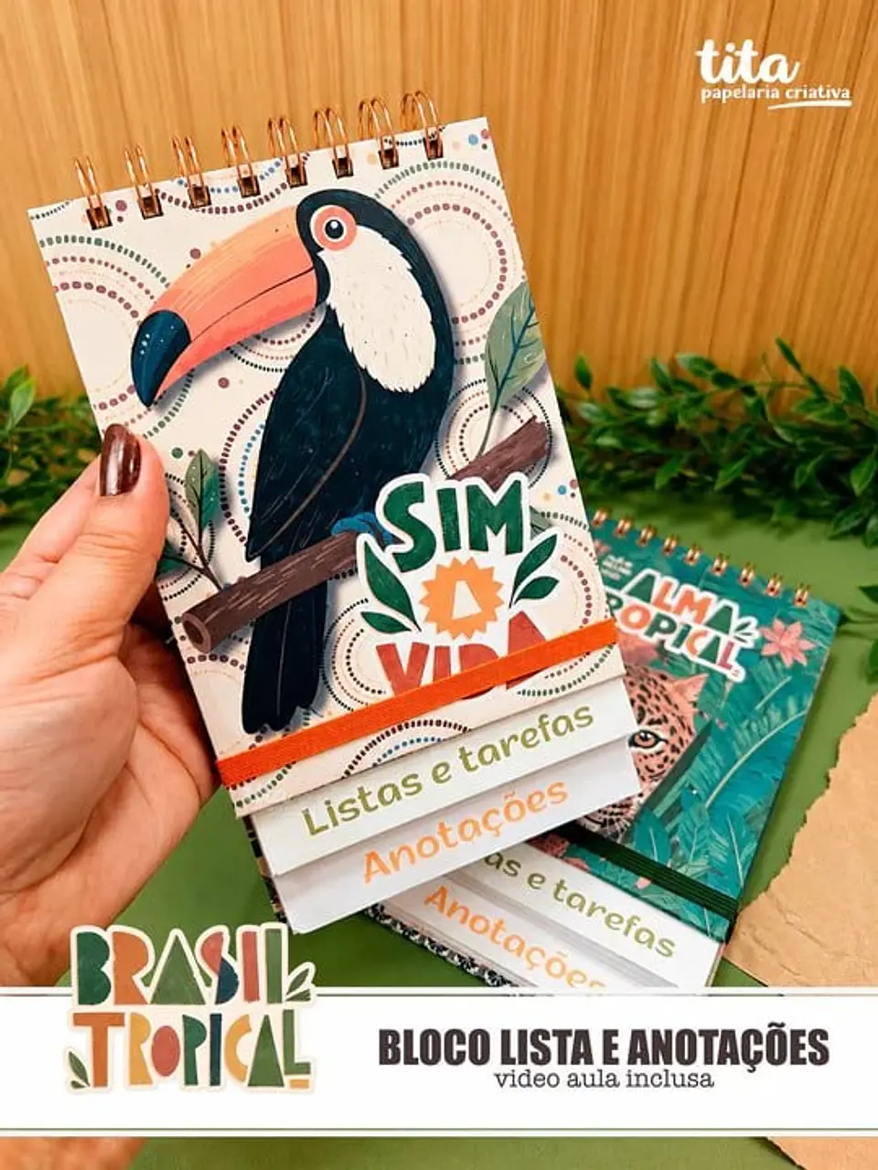 Brasil Tropical – Kit Encadernação Especial + Video Aulas Aulas Polly 14
