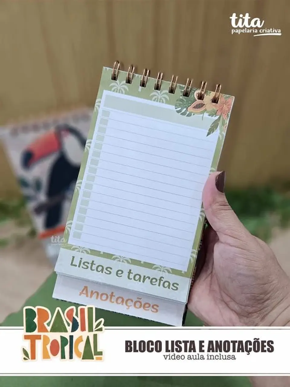 Brasil Tropical – Kit Encadernação Especial + Video Aulas Aulas Polly 16