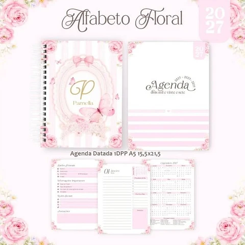 ALFABETO FLORAL – COLEÇÃO BIG 2027 COMPLETO