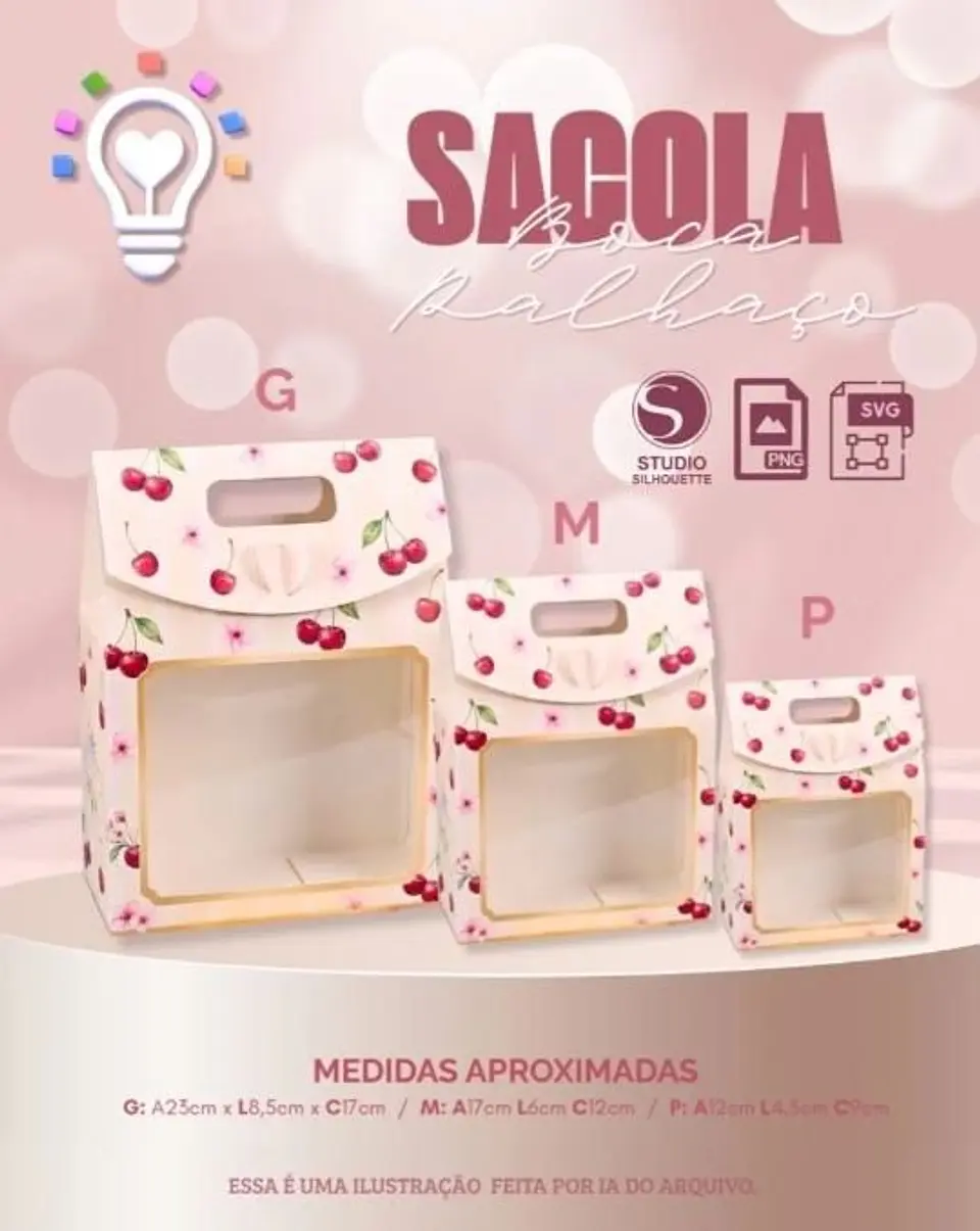 MOLDE SACOLA BOCA DE PALHAÇO 1