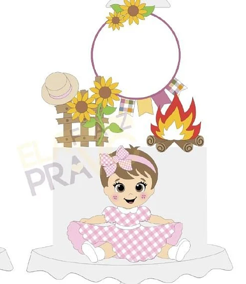 BABY MENINA DE VESTIDO RODADO – TOPO DE BOLO