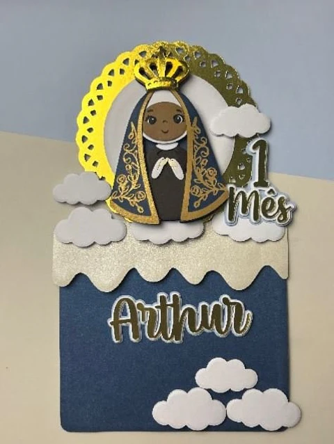 ARQUIVO TOPO DE BOLO NOSSA SENHORA APARECIDA - CAMADAS
