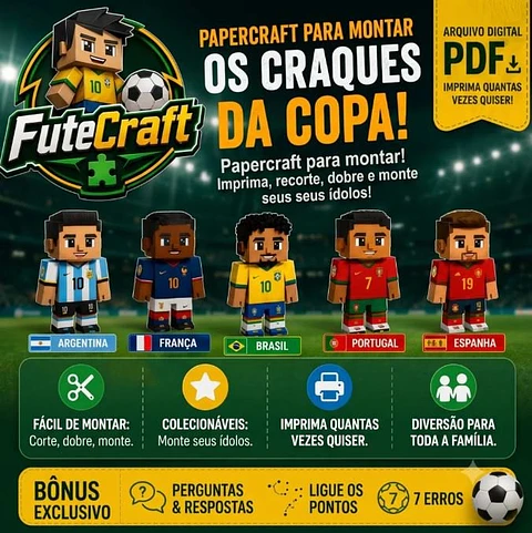 Bonecos 3D – Os Craques da Copa