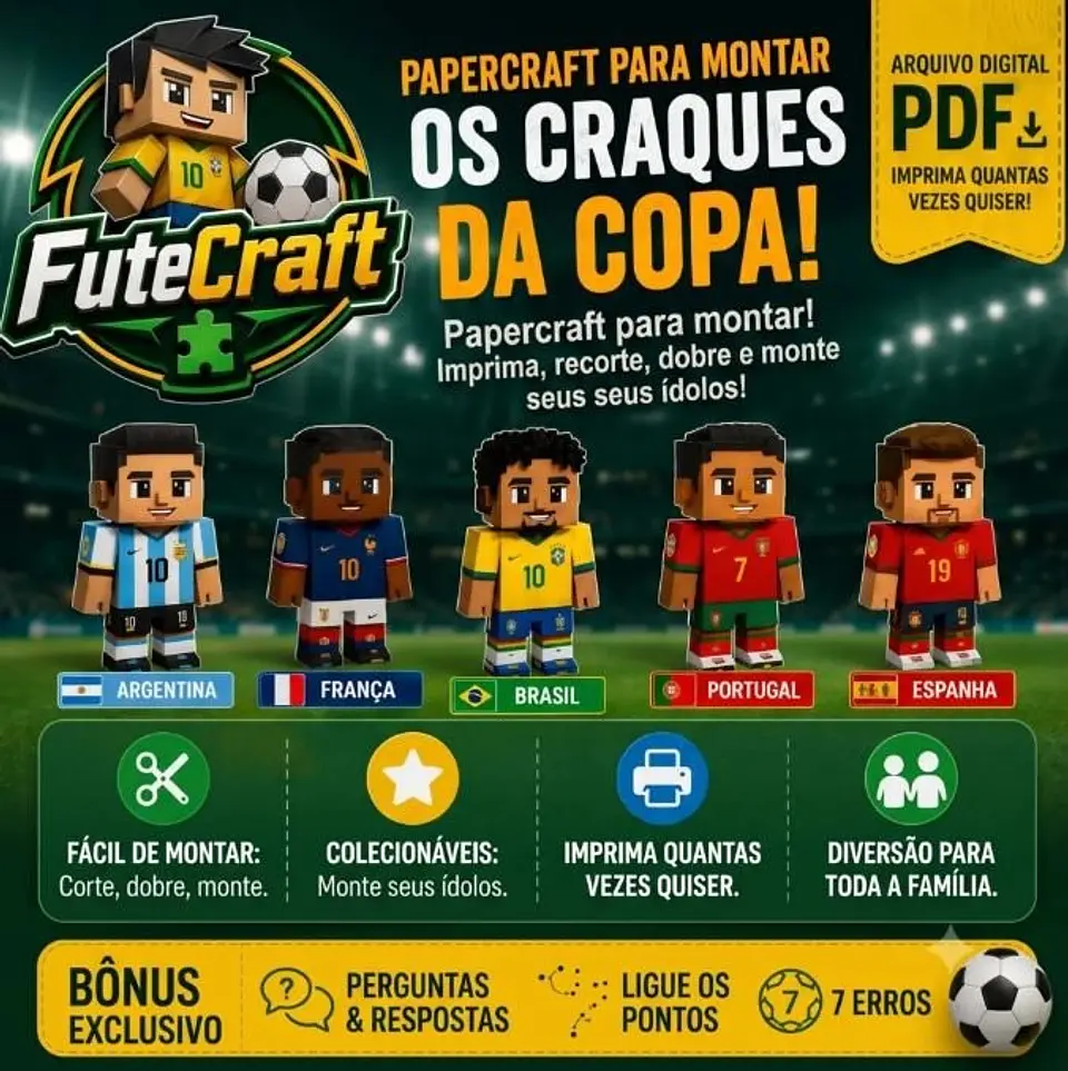 Bonecos 3D – Os Craques da Copa 1